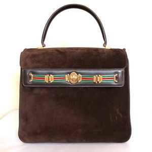 ❌SOLD❌GUCCI VINTAGE SUEDE SATCHEL BAG